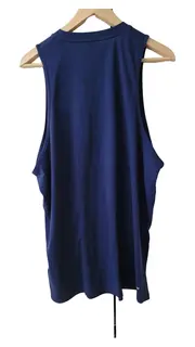 Vorschaubild 2 von Herren Sport Tanktop XL Blau Ärmellos Logo-Print