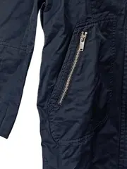 Vorschaubild 2 von edc Damen Leichte Jacke Parka Blau Gr. 38 M Kapuze Freizeit Baumwolle