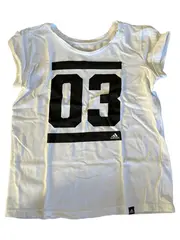 Vorschaubild 1 von Damen T-Shirt Weiß Gr. 36/S Logo-Print Casual