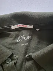 Vorschaubild 3 von Herren Poloshirt Gr. XXL Oliv Baumwolle Basic Kurzarm