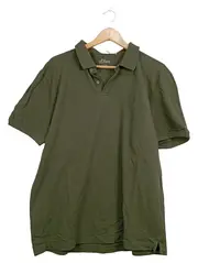 Vorschaubild 1 von Herren Poloshirt Gr. XXL Oliv Baumwolle Basic Kurzarm