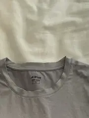 Vorschaubild 2 von AIRism Herren T-Shirt Grau Gr. 36 Basic Kurzarm Polyester