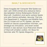 Vorschaubild 3 von 1/2006 PC CD World of Warcraft Demo 6 Spiele 10 Demos