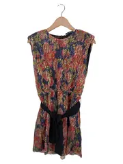 Vorschaubild 1 von Damen Pailletten Kleid XS Blumenmuster Gürtel Festlich Glamourös