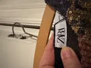 Vorschaubild 4 von Damen Pailletten Kleid XS Blumenmuster Gürtel Festlich Glamourös