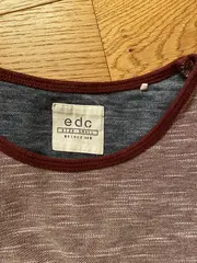 Vorschaubild 6 von EDC Herren Langarmshirt Gr. 46/S Rot Meliert Casual Basic