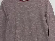 Vorschaubild 2 von EDC Herren Langarmshirt Gr. 46/S Rot Meliert Casual Basic