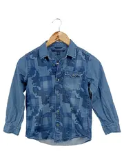 Vorschaubild 1 von Freizeithemd Kinder Gr. 140 Blau Kariert Camouflage Casual