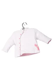 Vorschaubild 1 von Bornino Kinder Leichte Jacke Gr. 62 Rosa Gestreift mit Kapuze & Krebs Motiv