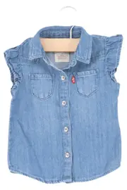 Vorschaubild 1 von LEVIS Mädchen Bluse Gr. 80 Blau Baumwolle Casual Jeansbluse