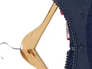 Vorschaubild 2 von Damen Bluse Gr. 36 Blau Casual Lochmuster Baumwolle