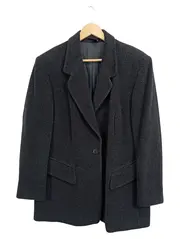 Vorschaubild 1 von Damen Blazer Gr. 46 Grau Angora Wolle Klassisch Elegant
