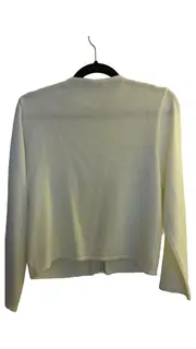 Vorschaubild 2 von Kinder Strickjacke Gr. 152 Weiß Baumwolle Polyester Klassisch