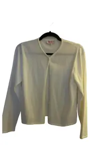 Vorschaubild 1 von Kinder Strickjacke Gr. 152 Weiß Baumwolle Polyester Klassisch