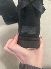 Vorschaubild 2 von Damen Stiefel Mini Bailey Bow Schwarz Gr. 39 Veloursleder Schleife