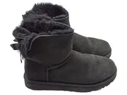 Vorschaubild 1 von Damen Stiefel Mini Bailey Bow Schwarz Gr. 39 Veloursleder Schleife
