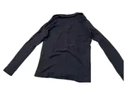 Vorschaubild 2 von Damen Langarmshirt Henley Polokragen Schwarz Lyocell Gr. XS