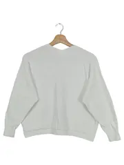 Vorschaubild 2 von Damen Strickjacke Weiß Gr. 36/S Klassisch Casual Baumwolle