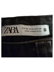 Vorschaubild 3 von Mom Jeans Damen Gr. 36 Schwarz High Waist Straight Denim
