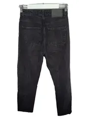 Vorschaubild 2 von Mom Jeans Damen Gr. 36 Schwarz High Waist Straight Denim