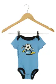 Vorschaubild 1 von Baby Body Gr. 68 Blau Fußball Motiv Kurzarm Baumwolle