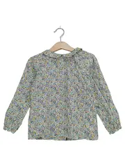 Vorschaubild 1 von Mädchen Bluse Blumenmuster Langarm Gr. 3-4 Jahre 104 Baumwolle