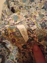Vorschaubild 2 von Mädchen Bluse Blumenmuster Langarm Gr. 3-4 Jahre 104 Baumwolle