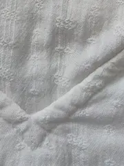 Vorschaubild 3 von Damen Bluse Gr. 38 Weiß Casual Strukturmuster Kurzarm