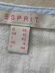 Vorschaubild 5 von Damen Bluse Gr. 38 Weiß Casual Strukturmuster Kurzarm