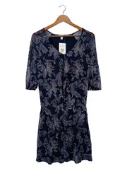 Vorschaubild 1 von Damen Freizeitkleid Gr. 34/XS Blau Paisley Bohemian Vintage