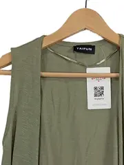 Vorschaubild 3 von TAIFUN Damen Strickweste Gr. 36/S Oliv Ärmellos Longweste Casual