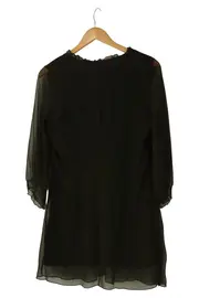 Vorschaubild 2 von Damen Freizeitkleid Tunikakleid Grün Gr. 38/M Punkte Rüschen Bohème