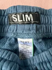 Vorschaubild 5 von Jogginghose Kinder Slim Gr. 110 Petrol Kordelzug Baumwolle