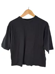 Vorschaubild 1 von Damen T-Shirt Oversized Basic Kurzarm Baumwolle Schwarz M