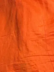 Vorschaubild 4 von Damen Bluse Leinen Orange Rüschen Ärmellos Gr. 40 Feminin Sommer