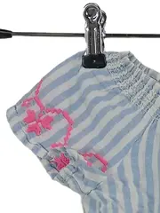 Vorschaubild 4 von BabyGirl Bluse Gr. 86 blau-weiß gestreift Blumenstickerei