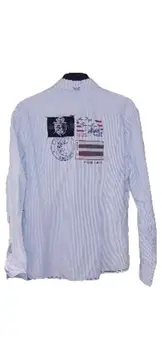 Vorschaubild 4 von Polo Team Herren Freizeithemd Langarm Gestreift Blau 2XL