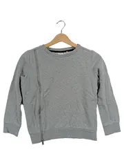 Vorschaubild 2 von Kinder Pullover Gr. 134/140 Grau Meliert Reißverschluss Baumwolle