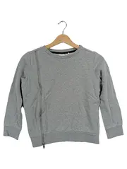 Vorschaubild 1 von Kinder Pullover Gr. 134/140 Grau Meliert Reißverschluss Baumwolle