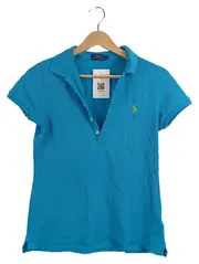 Vorschaubild 1 von Damen Poloshirt Türkis Gr. M 38 Kurzarm Baumwolle