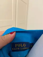 Vorschaubild 4 von Damen Poloshirt Türkis Gr. M 38 Kurzarm Baumwolle