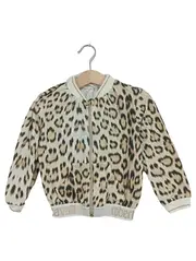 Vorschaubild 1 von Kinder Bomberjacke Leo Muster Gr. 116 Beige Animal-Print