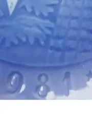 Vorschaubild 2 von Weihnachtsteller 1981 Sammelteller Porzellan Baum Blau 18cm