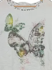 Vorschaubild 2 von TAIFUN Damen T-Shirt weiß Gr. 38;M Schmetterlingsprint Strass