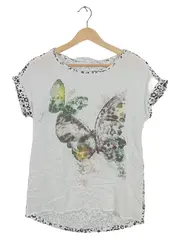 Vorschaubild 1 von TAIFUN Damen T-Shirt weiß Gr. 38;M Schmetterlingsprint Strass