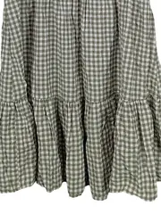 Vorschaubild 3 von Damen Freizeitkleid Grün Kariert Gr. 38/M Baumwolle