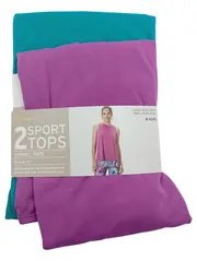 Vorschaubild 1 von 2er Pack Sport Tops Damen Gr. M 40/42 Lila Türkis Atmungsaktiv