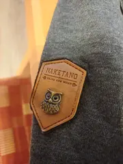 Vorschaubild 2 von Damen Kapuzenpullover Hoodie Grau Gr. L Reißverschluss