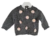 Vorschaubild 1 von Knitwear Pullover Gr. 92 Grau Bommel Strick Mädchen