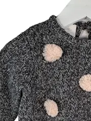 Vorschaubild 2 von Knitwear Pullover Gr. 92 Grau Bommel Strick Mädchen